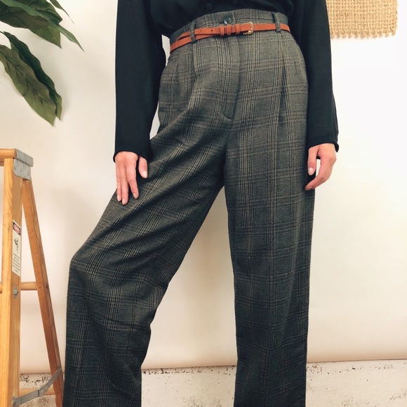 Forest Plaid Wool Trouser - Picture 4 of 7